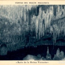 Postales: CUEVAS DEL DRACH – MALLORCA – BAÑO DE LA REINA VICTORIA – MUMBRU – SIN CIRCULAR - 9 X 14.. Lote 131920430