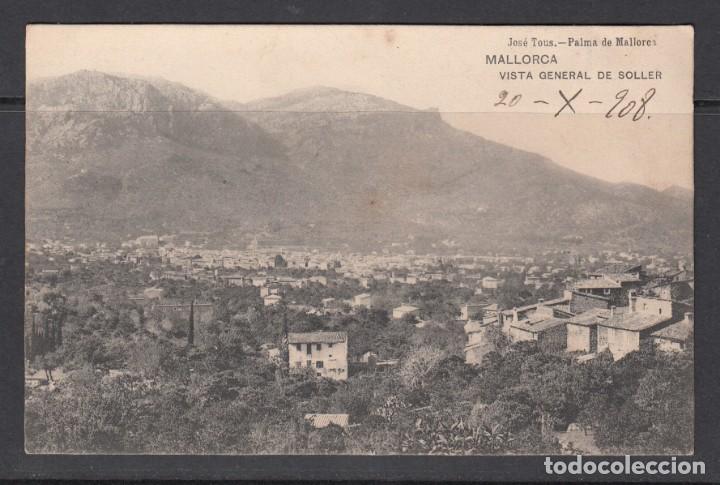 Postales: POSTAL DE SOLLER (MALLORCA - CIRCULADA EN EL A&Ntilde;O 1908 - Foto 1