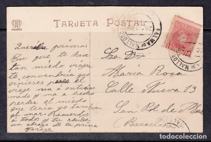 Postales: POSTAL DE SOLLER (MALLORCA - CIRCULADA EN EL A&Ntilde;O 1908 - Foto 2