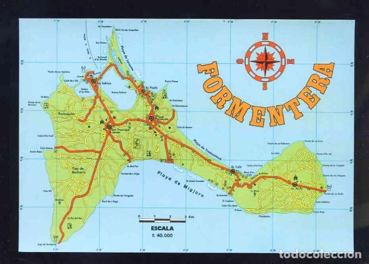Postales: Postal de FORMENTERA: Mapa (num. 1) - Foto 1