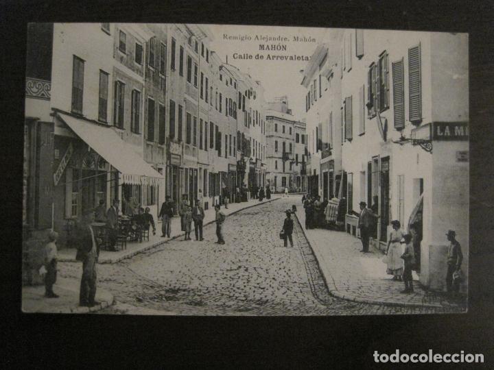 Postkarten: MAHON-CALLE DE LA ARREVALETA-HAUSER Y MENET-REMIGIO ALEJANDRE-POSTAL ANTIGUA-(54.880)
