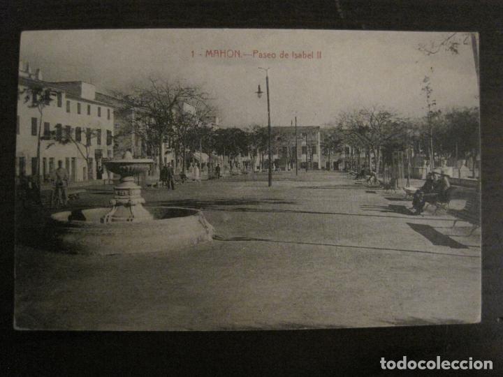 Postales: MAHON-PASEO DE ISABEL II-1-ED&middot;BTUDURI-POSTAL ANTIGUA-(54.883)