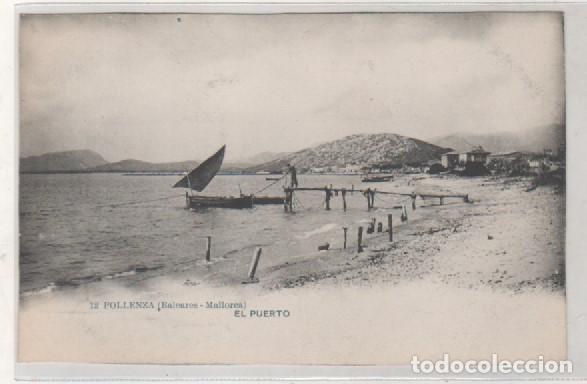 Postales: 12 Pollenza. Baleaers Mallorca. El Puerto. J. Lacoste. Reverso dividido. Hotel Bestard. Sin circular