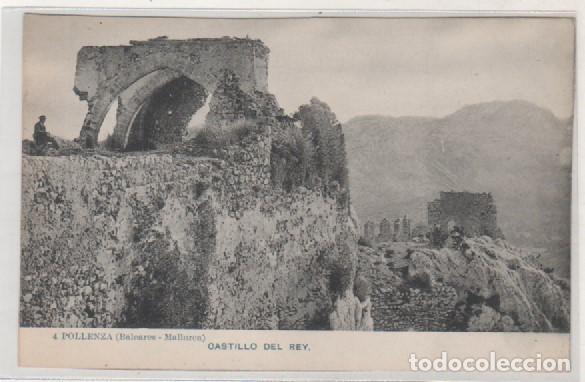 Postales: 4 Pollenza. Baleaers Mallorca. Castillo del Rey. J. Lacoste. Reverso dividido.
