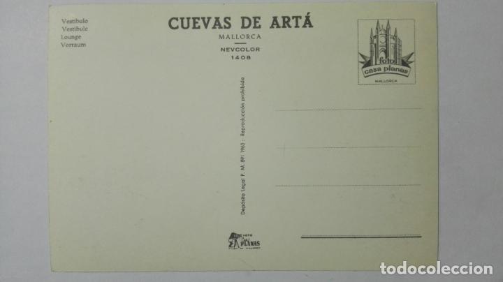 Postales: POSTAL MALLORCA - CUEVAS DE ARTA - Foto 2