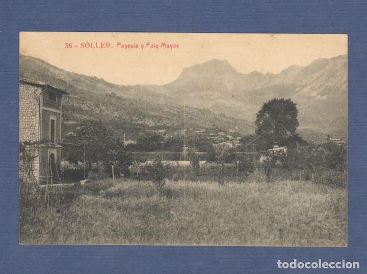 Postcards: TARJETA POSTAL SOLLER (MALLORCA): PAYES&Iacute;A Y PUIG MAYOR. FOTOTIPIA THOMAS - SIN CIRCULAR