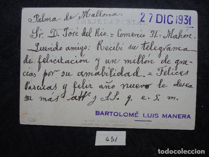 Postales: Postal 1931 Mallorca. Lluch - Foto 2