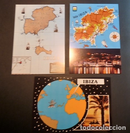 Postales: Lote postales Ibiza. Mapa - Foto 1