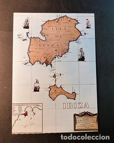 Postales: Lote postales Ibiza. Mapa - Foto 2