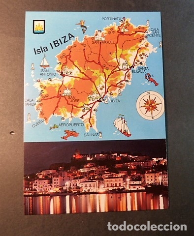 Postales: Lote postales Ibiza. Mapa - Foto 3