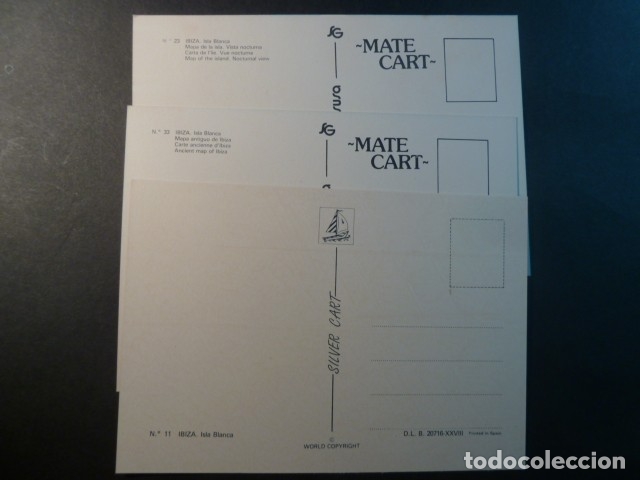 Postales: Lote postales Ibiza. Mapa - Foto 5