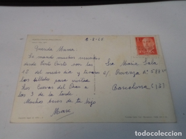 Postales: MALLORCA - POSTAL PORTO CRISTO - Foto 2