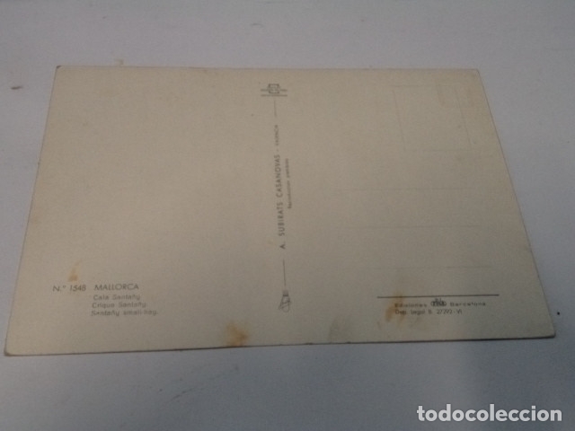 Postales: MALLORCA - POSTAL CALA SANTA&Ntilde;Y - Foto 2