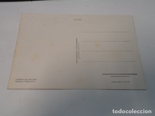 Postales: MALLORCA - POSTAL PUERTO DE S&Oacute;LLER - Foto 2