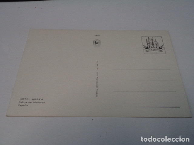 Postales: MALLORCA - POSTAL PALMA - HOTEL ARAXA - Foto 2