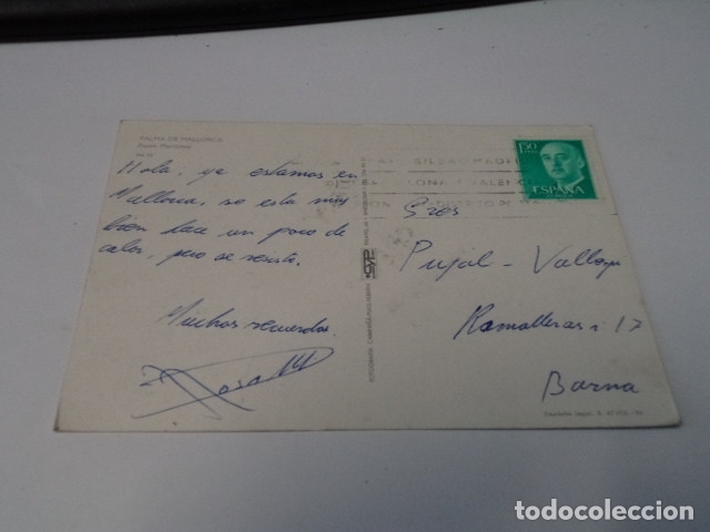 Postales: MALLORCA - POSTAL PALMA - PASEO MAR&Iacute;TIMO - Foto 2