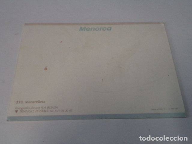 Postales: MENORCA - POSTAL MACARELLETA - Foto 2