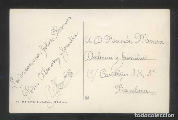Postales: Mallorca. Pollen&ccedil;a. *El Palomar* Ed. H.A.E. n&ordm; 52. Escrita. - Foto 2
