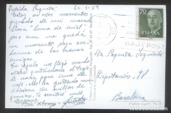 Postales: Mallorca. S&oacute;ller. *El Coll* Ed. Zerkowitz n&ordm; 643. Circulada 1959. - Foto 2