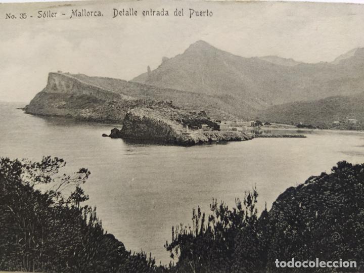 Postales: SOLLER-MALLORCA-DETALLE ENTRADA DEL PUERTO-35-AM-POSTAL ANTIGUA-(66.062)