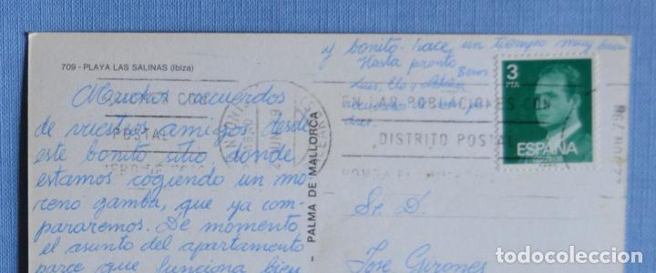 Postales: IBIZA - EIVISSA - PLAYA LAS SALINAS - CIRCULADA - Foto 2