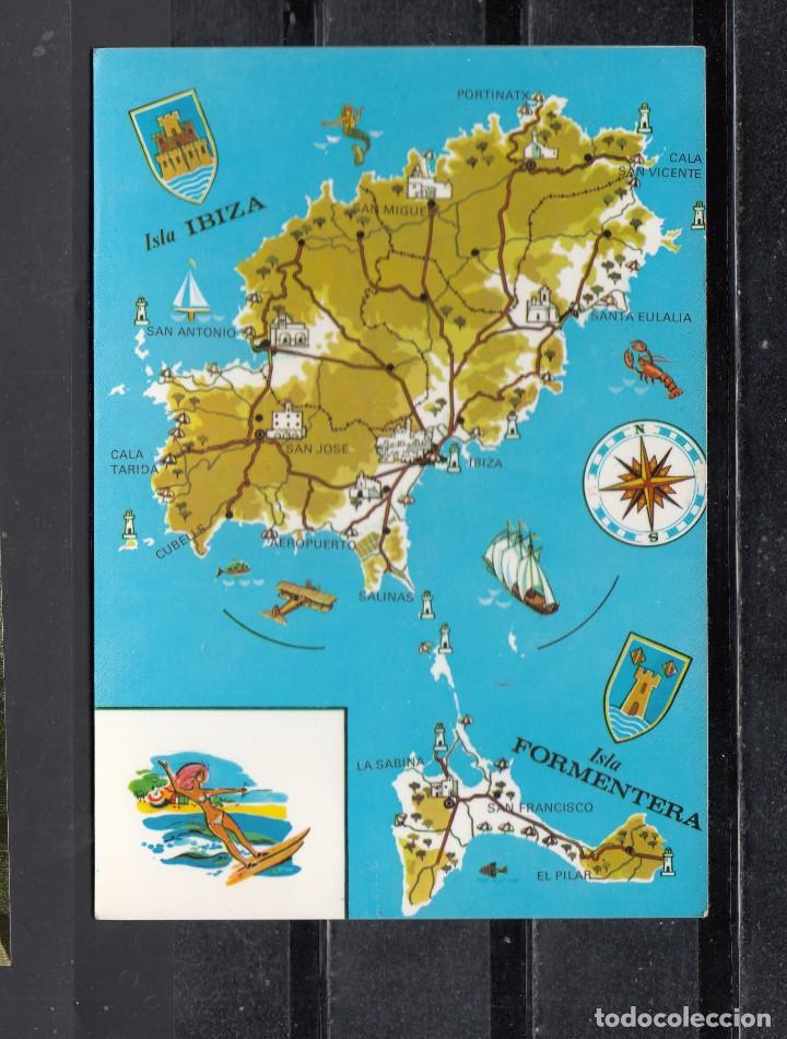 Postales: 217 - MAPA DE IBIZA Y FORMENTERA - Foto 1