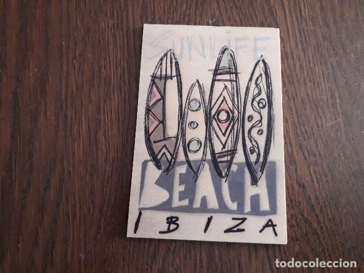 Postales: postal de madera de Ibiza beach, Sunlife