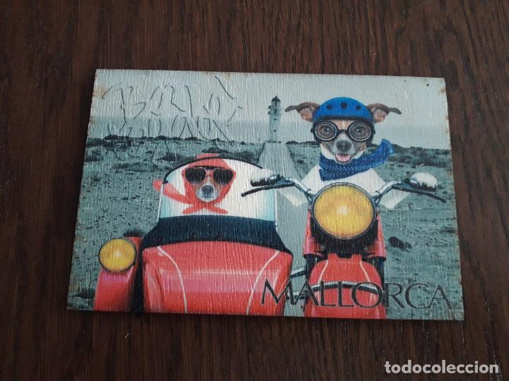 Postales: postal de madera de Malorca-ibiza, Vintage.