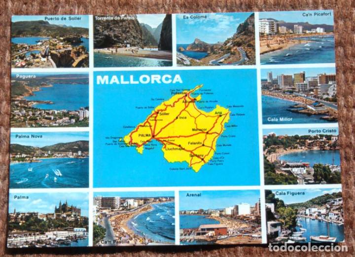 Postales: MALLORCA - PLANO MAPA - Foto 1