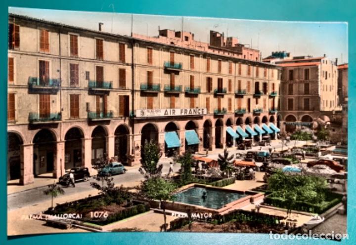 Postales: POSTAL DE PALMA DE MALLORCA PLAZA MAYOR  PUBLICIDAD AIR FRANCE