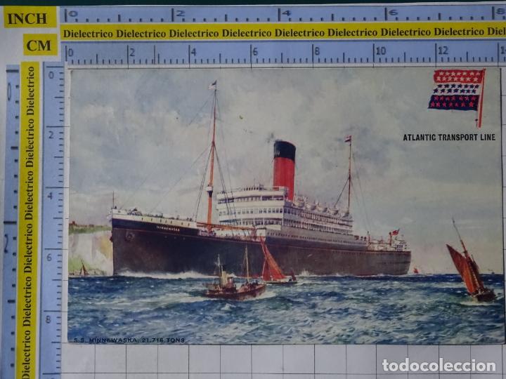 Postales: POSTAL DE BARCOS NAVIERAS. BARCO BUQUE SS MINNEWASKA ATLANTIC TRANSPORT LINE. 5