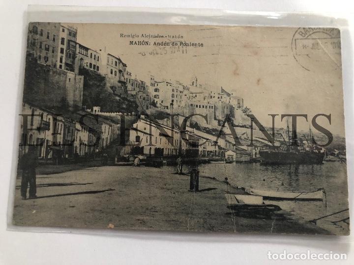 Postcards: POSTAL MAHON ANDEN DE PONIENTE EDITA REMIGIO ALEJANDRE CIRCULADA