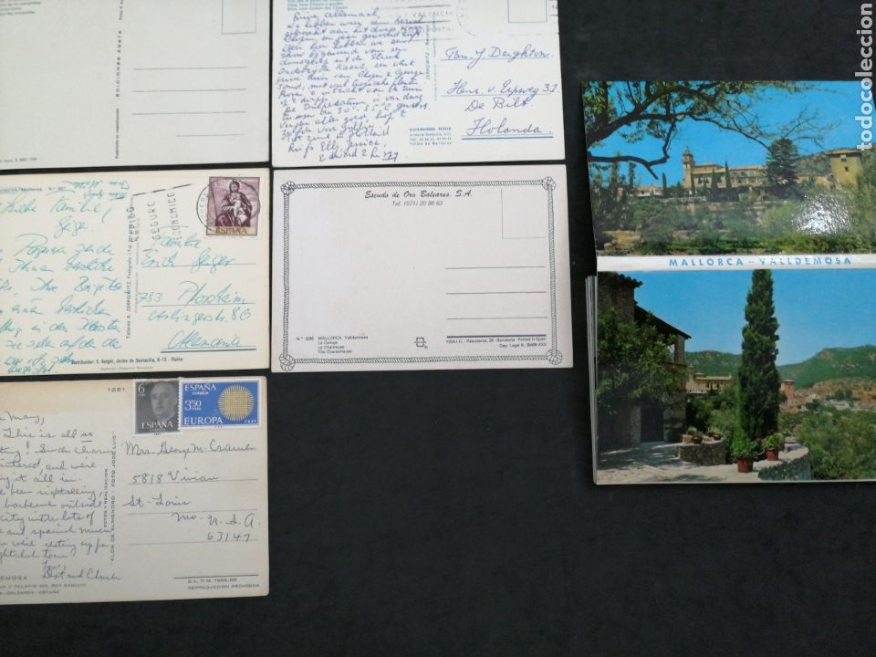 Postales: VALLDEMOSSA, LOTE DE 5 POST. Y UN LIBRO CON - Foto 2