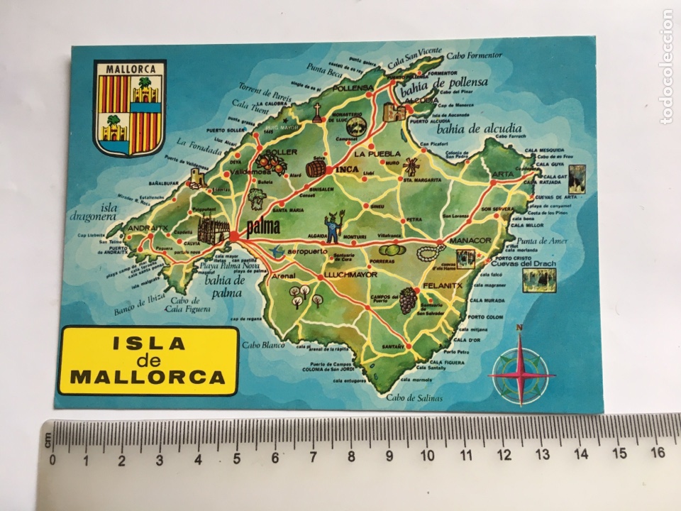 Postales: POSTAL. MALLORCA. MAPA. PALMA EDICIONES. - Foto 1