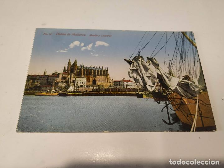 Postales: MALLORCA - POSTAL PALMA - MUELLE Y CATEDRAL - Foto 1