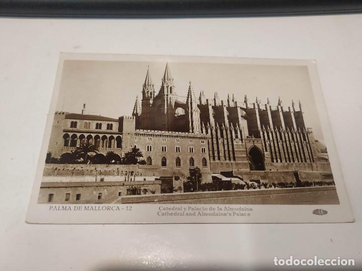 Postales: MALLORCA - POSTAL PALMA - CATEDRAL Y PALACIO DE LA ALMUDAINA - Foto 1