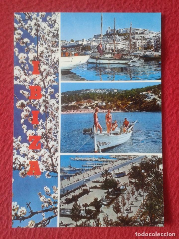 Postales: POST CARD BALEARIC ISLANDS ISLA DE IBIZA N&ordm; 549 ISLA BLANCA DIVERSOS ASPECTOS BOAT SHIPS BARCAS..ETC