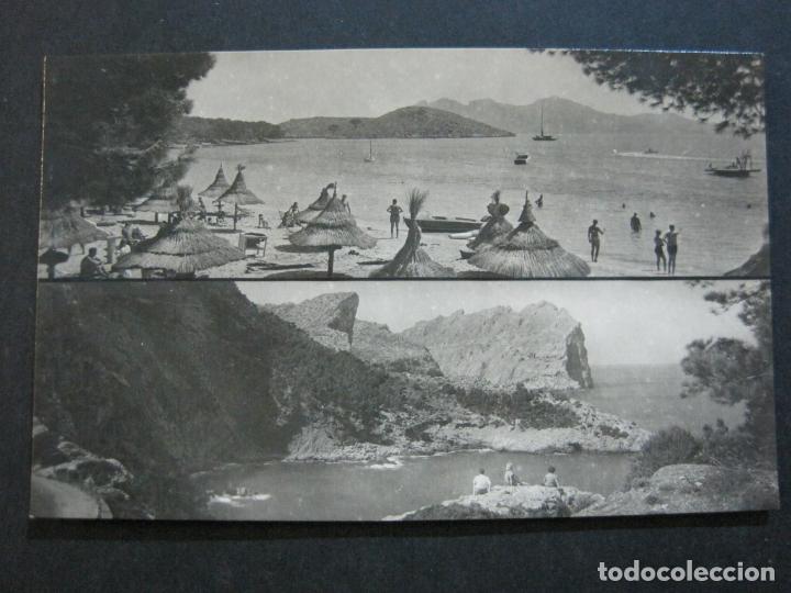 Postales: MALLORCA-PLAYA DE FORMENTOR Y PAISAJE-RO FOTO-POSTAL ANTIGUA-(72.025)