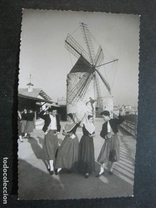 Postcards: PALMA DE MALLORCA-BAILES TIPICOS-MOLINO-FOTOGRAFICA-POSTAL ANTIGUA-(72.929)