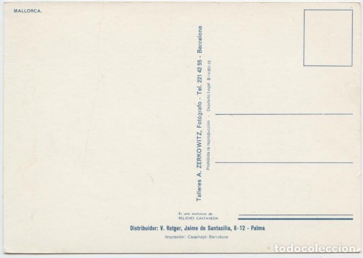 Postales: POSTAL CON MAPA DE MALLORCA. Sin circular. Ed. A.ZERKOWITZ - Foto 2