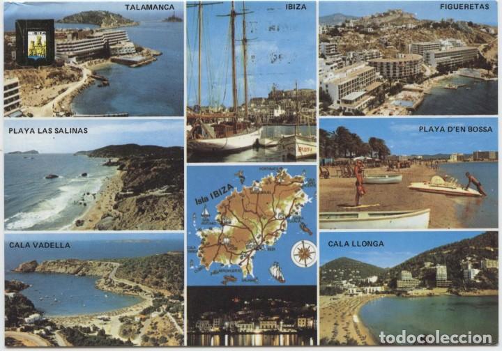 Postales: N&ordm; 461-IBIZA. Isla blanca. Diversos aspectos. Circulada en 1980. Ed. SUBIRATS CASANOVAS