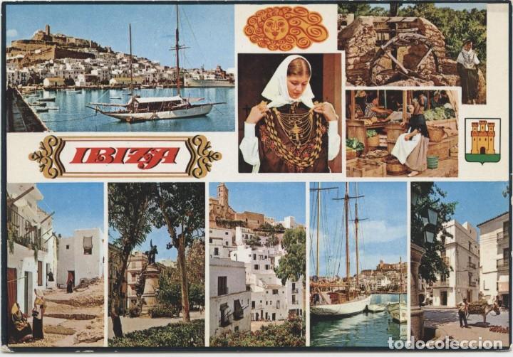 Postales: N&ordm; 354-IBIZA. Diversos aspectos. Sin circular. Ed. FOTO CINE CASA PLANAS
