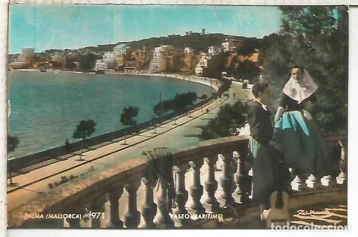 Postales: BALEARES MALLORCA PASEO MARITIMO ESCRITA - Foto 1