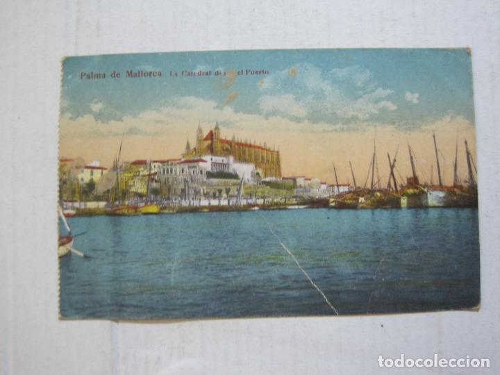 Cartoline: PALMA DE MALLORCA-LA CATEDRAL DESDE EL PUERTO-POSTAL ANTIGUA-(75.415)