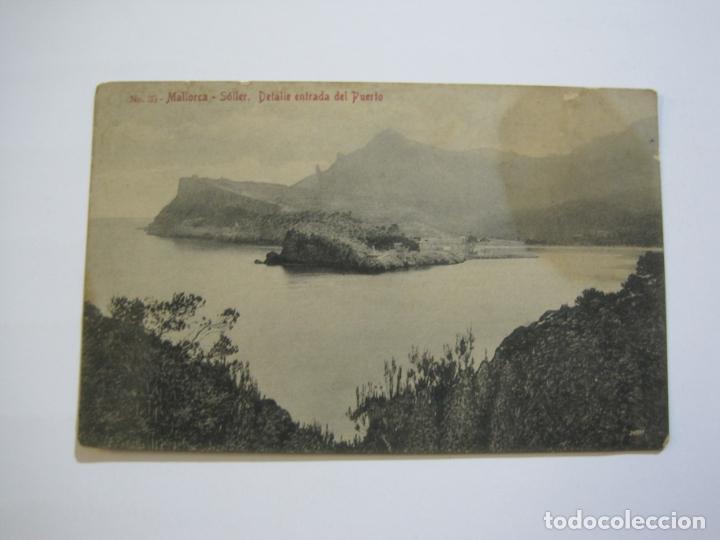 Postais: MALLORCA-SOLLER-DETALLE ENTRADA DEL PUERTO-A.M.-35-POSTAL ANTIGUA-(75.665)