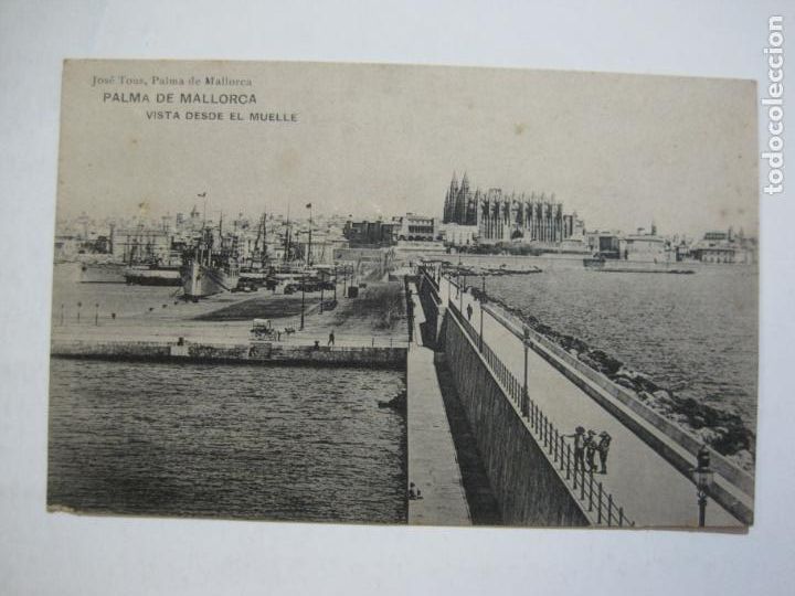 Cartoline: PALMA DE MALLORCA-VISTA DESDE EL MUELLE-JOSE TOUS-HAUSER Y MENET-POSTAL ANTIGUA-(76.531)