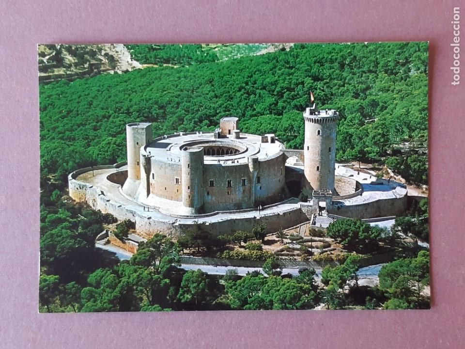 Postales: POSTAL 1013 EDICIONES PALMA. CASTILLO DE BELLVER. A&Eacute;REA. MALLORCA. BALEARES. 1964. SIN CIRCULAR.