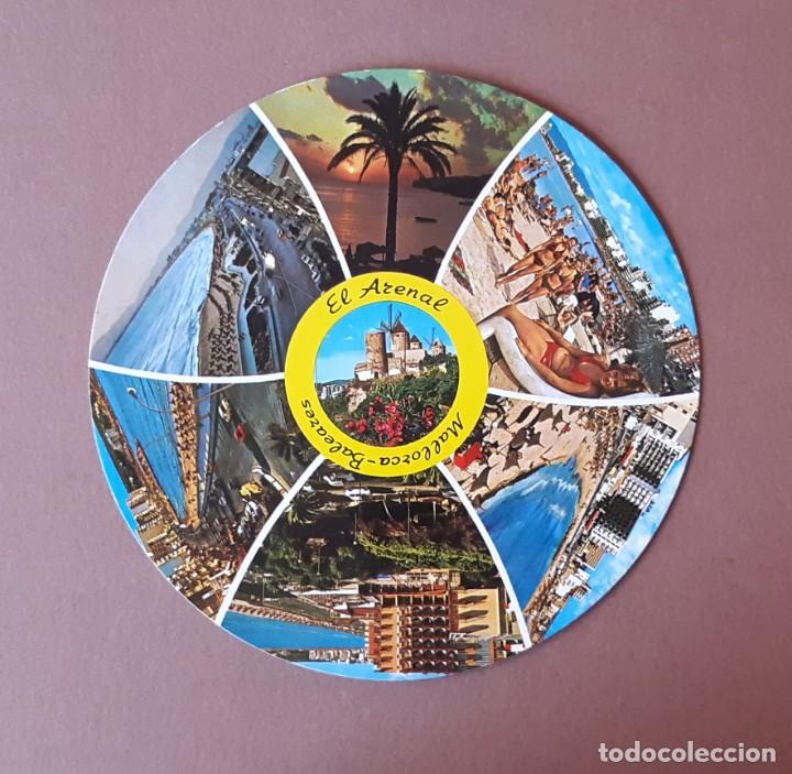 Cartes Postales: POSTAL REDONDA 13 EDICIONES DAVID. EL ARENAL. CA&acute;N PASTILLA. MALLORCA. BALEARES. 1974. SIN CIRCULAR.