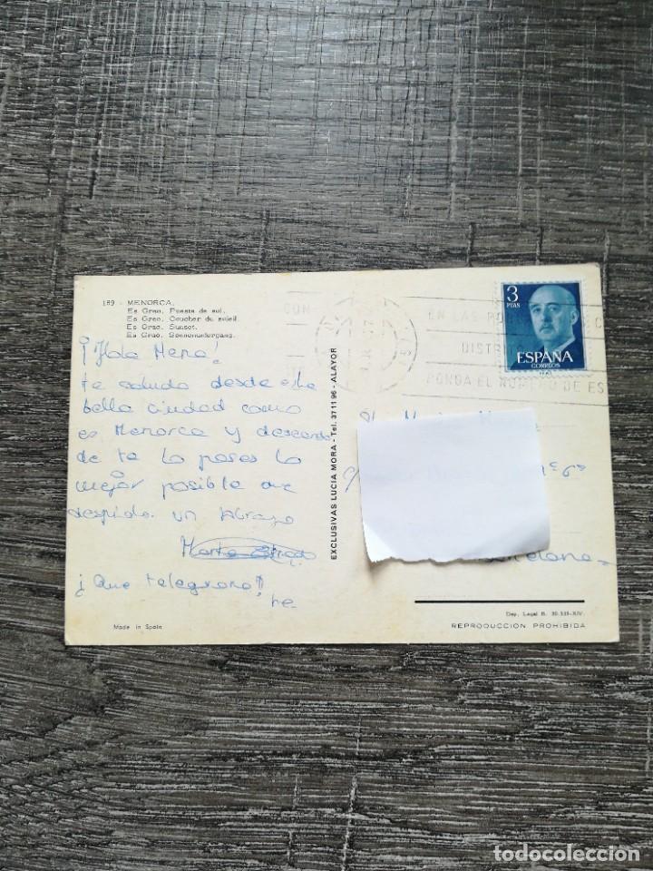 Postales: Postal 189 Menorca es Grao 1977 - Foto 2