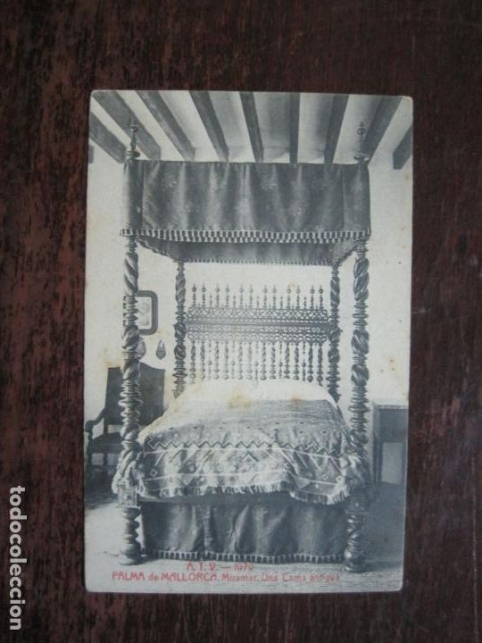 Postkarten: PALMA DE MALLORCA-MIRAMAR-UNA CAMA ANTIGUA-ATV 1070 A.T.V.-POSTAL ANTIGUA-(77.205)